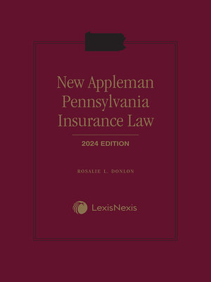 cover image of New Appleman Pennsylvania Insurance Law